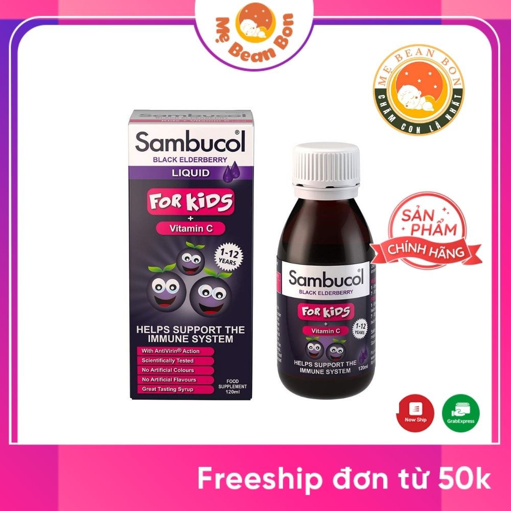Siro Tăng Sức Đề Kháng Sambucol 120ml của Anh Cho Bé Trên 1 Tuổi giàu Vitamin C và kẽm giúp tăng đề kháng hiệu quả