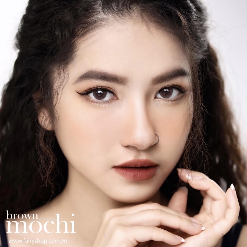 Kính Áp Tròng Cao Cấp Mochi Brown Lens dia: 14.0/ G.dia: 13.0 - Kính Áp Tròng FAIRY SHOP CONTACT LENS độ 0 đến 8