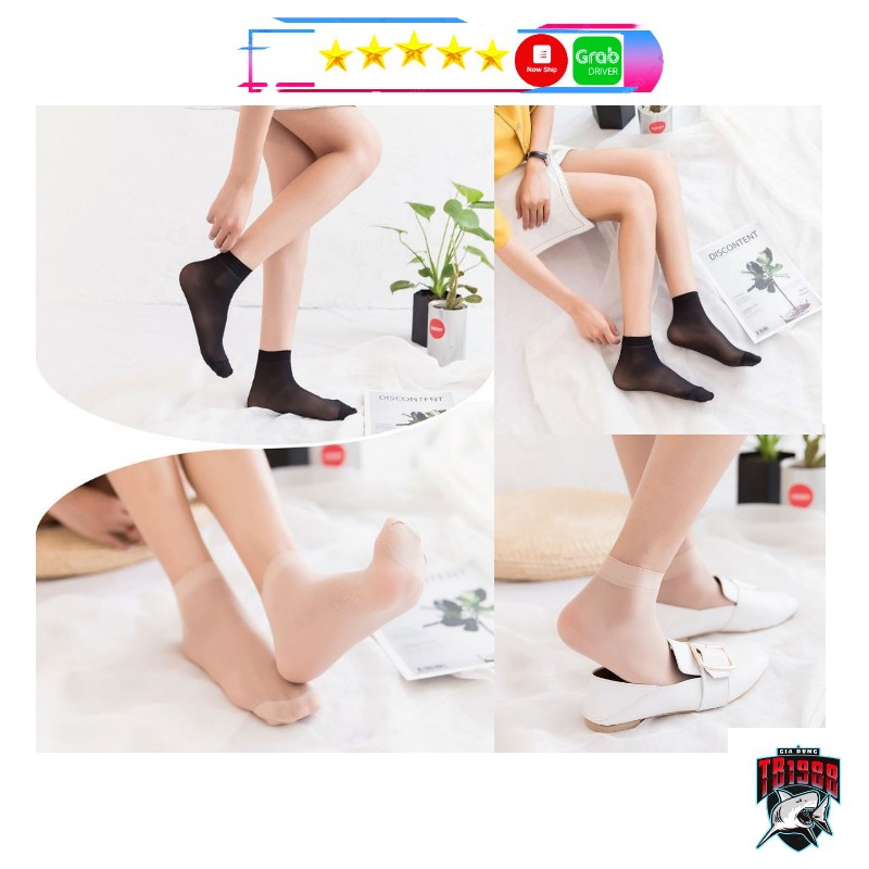 [Hàng Mới] Set 3 Đôi Tất Giấy Trơn Cho Nữ