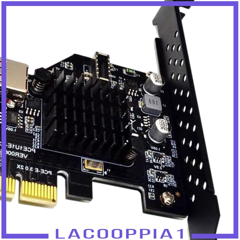 [LACOOPPIA1] USB3.1 Expansion Card 10 Gbit/s PCI Express 3.0 X2 Adapter for Desktop