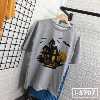 I5797 Áo Thun Tay Lỡ Form Rộng In Hình  Halloween Chất Thun Cotton Co Gian 4 Chiều Mềm Mịn Gianh Cho Cả Nam Và Nữ