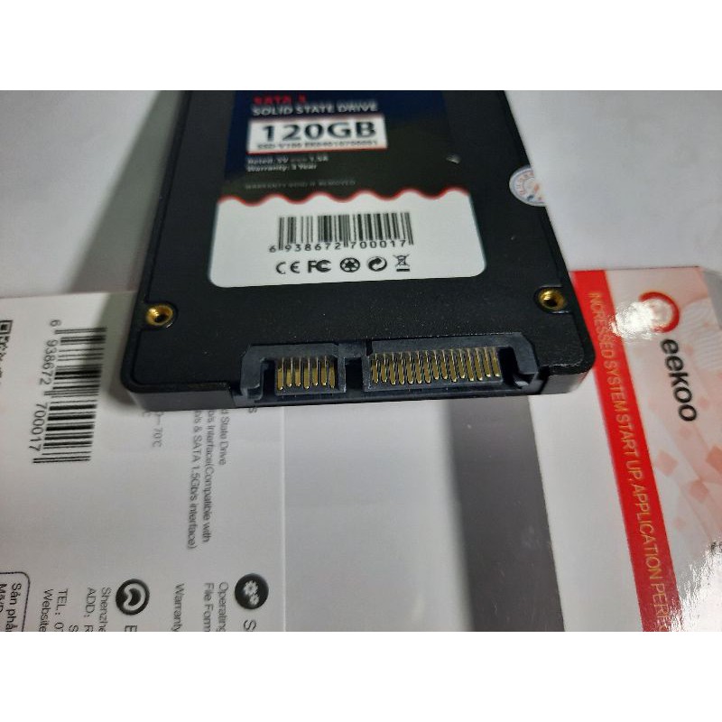 Ổ cứng SSD 120G EEKOO V100 chính hãng Vinabox (màu đen) | BigBuy360 - bigbuy360.vn