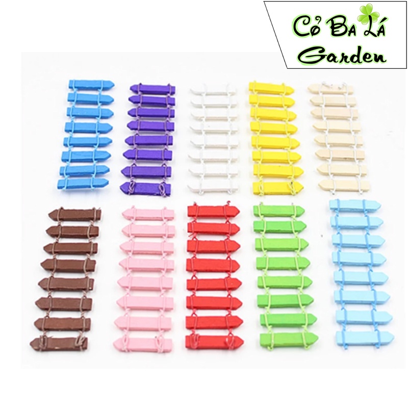 Hàng rào gỗ mini,  trang trí tiểu cảnh - sen đá - bonsai -terrarium