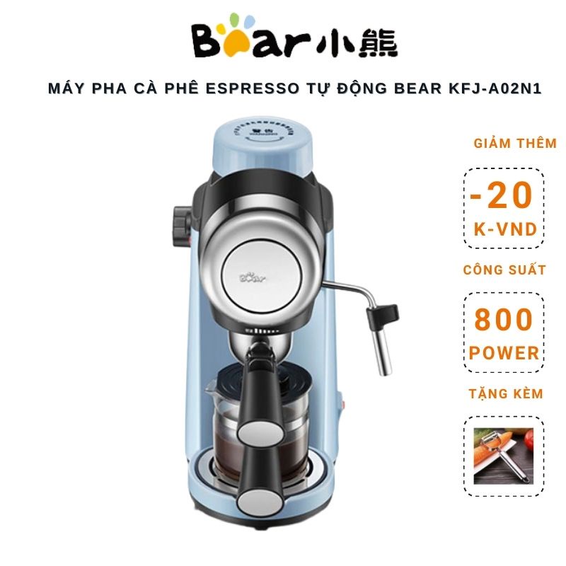 Máy Pha Cà Phê  Capuchino, Espresso Tự Động Bear  CF-B02V1  hàng chính hãng  bảo hành 18 tháng