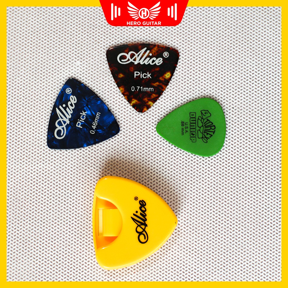 Combo 3 Pick gảy+ Hộp đựng pick tiết kiệm,tiện dụng nhỏ gọn tránh làm rơi pick- Hero Guitar shop.