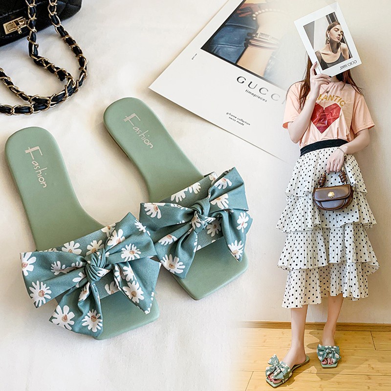 Xăng đan Có Quai Đính Nơ Dễ Thương Hàng Mới Dành Cho Nữ ISS558