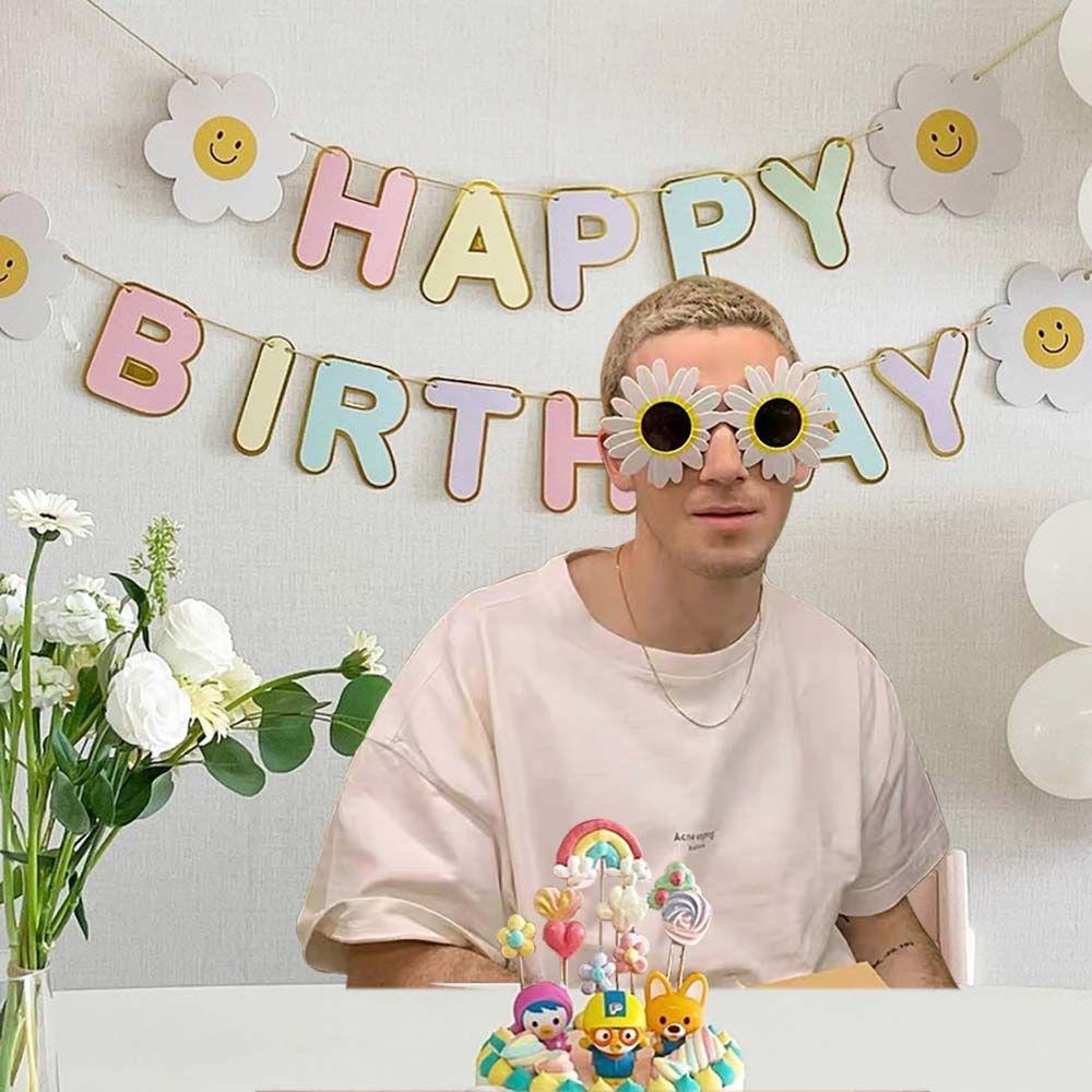 Dây Treo Bong Bóng Trang Trí Tiệc Sinh Nhật Hình Hoa Cúc Dễ Thương