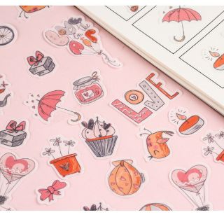 Set 40 sticker washi trang trí planner ,scrapbook