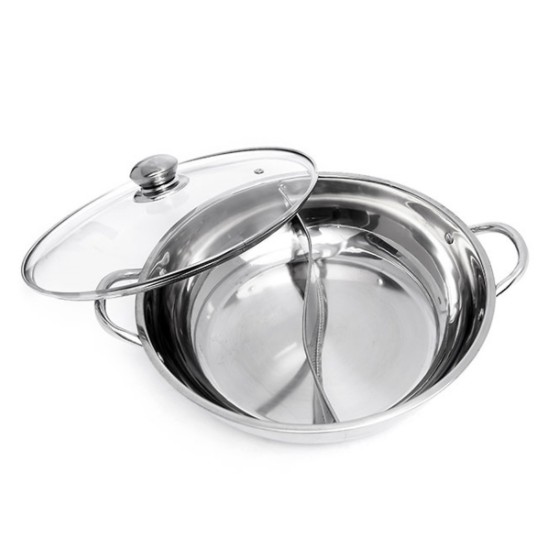 NỒI LẨU HOTPOT INOX 2 NGĂN 30CM