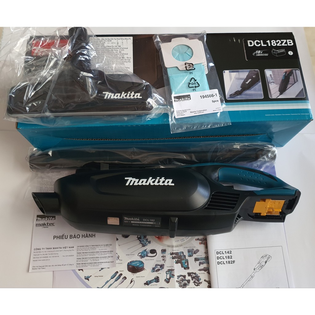 Máy hút bụi dùng pin Makita DCL182ZB - 18V . Màu Đen