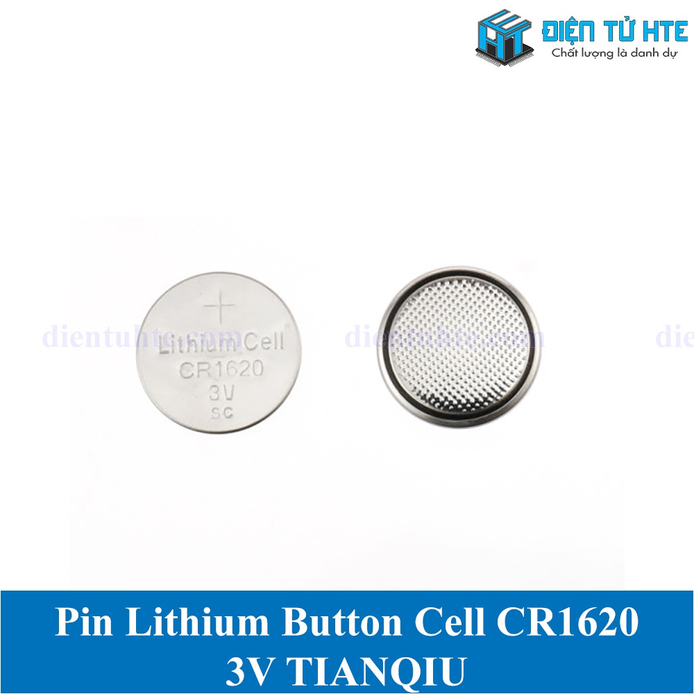 Pin Lithium Cell TIANQIU CR1620 1620 3V dùng cho Điều khiển từ xa, Máy tính bỏ túi (Trong vỉ)