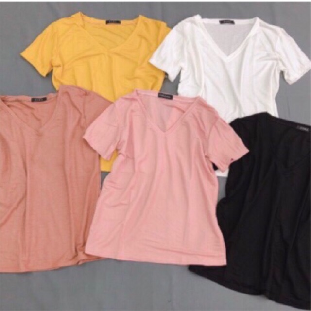 Áo thun cổ tim chất đũi siêu hót [video + ảnh thật]