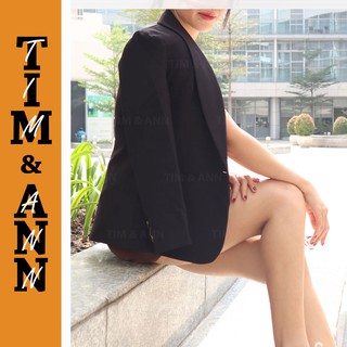Áo Blazer Nữ 2 Lớp Màu Đen - Gài Nút 0301BL - Thời Trang Nữ Tim & Ann
