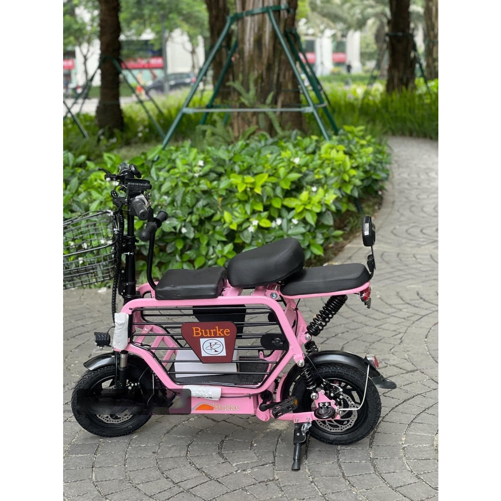 Xe điện Mini Burke - 50-60km 1 lần sạc 350W - Pin 48V 15Ah - Vận tốc tối đa 25-38km/h xe đạp điện Mini Burke