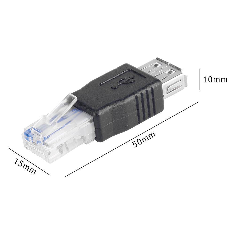 [tmys] Crystal Head Ethernet RJ45 Male to USB Female LAN Network Cable Converter