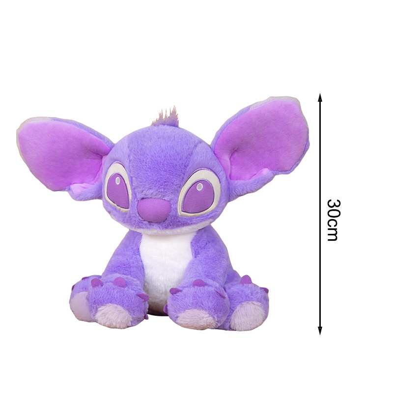 DISNEY Sẵn Sàng Hàng!!! Thú Nhồi Bông Hình Nhân Vật Hoạt Hình Lilo &amp; Stitch Màu Tím Dễ Thương 30cm