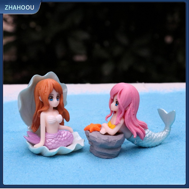 ☃Nhà☃ Set 4 Đồ trang trí Búp Bê Nàng Tiên Cá Trang Trí Bể Cá
