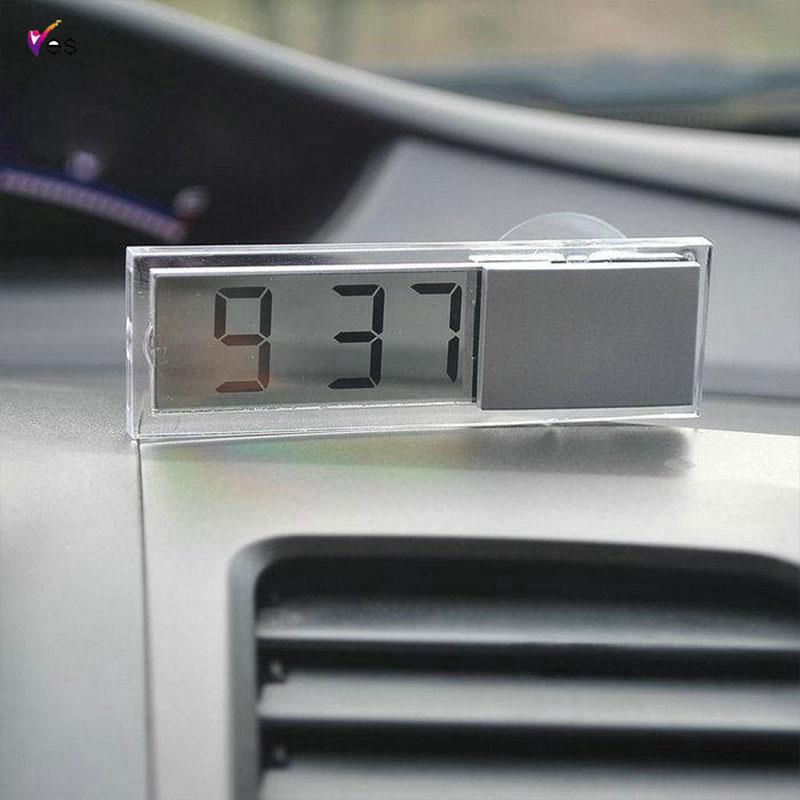 Đồng hồ điện tử mini có màn hình LCD hiển thị dành cho xe hơi