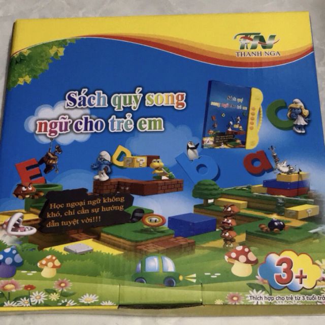 (Freeship) sách điện tử song ngữ cho bé tặng kèm bút