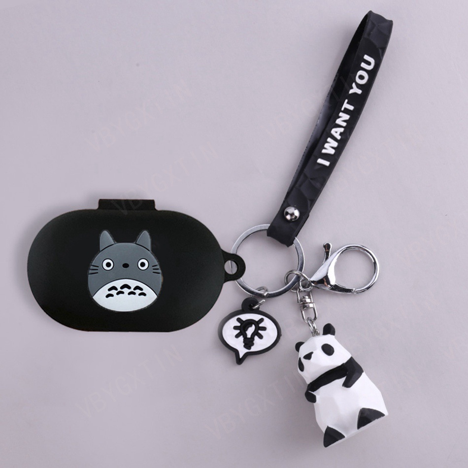 Vỏ Bảo Vệ Hộp Sạc Tai Nghe Sony WF-C500 Bằng Silicon Hình Phi Hành Gia/Mèo/Cún/Gấu Trúc Có Móc Khóa