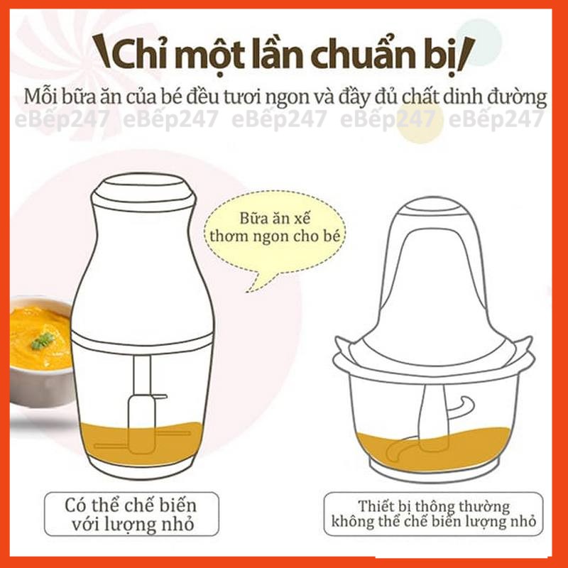 [TẶNG 1 KHUÔN BENTO] Máy xay đa năng Bear QSJ-B02U2, hàng nội địa chính hãng, bảo hành 1 năm - eBếp247