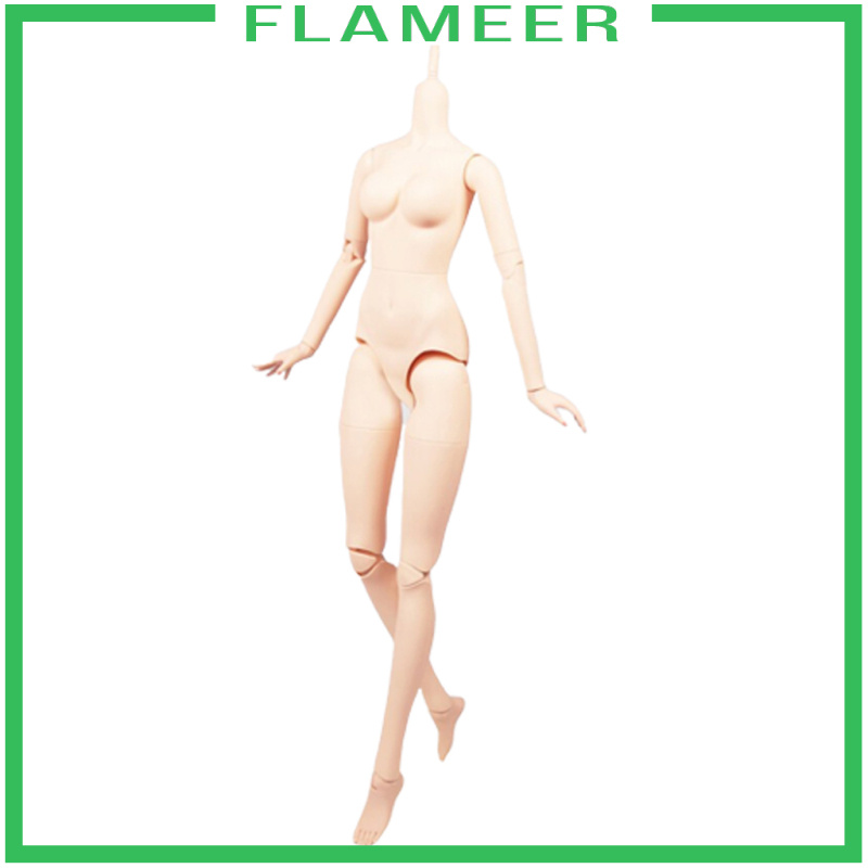 [FLAMEER]60cm Ball Jointed Doll Nude Vinyl Body Mold without Head DIY Practice Parts