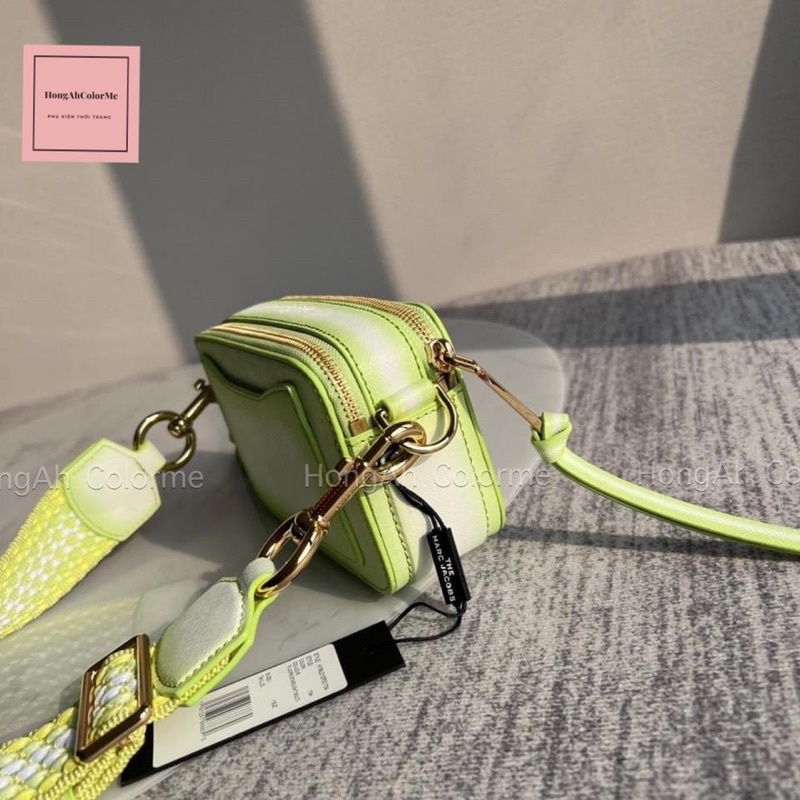 Túi đeo chéo nữ 2 ngăn da thật dây đeo jacquard