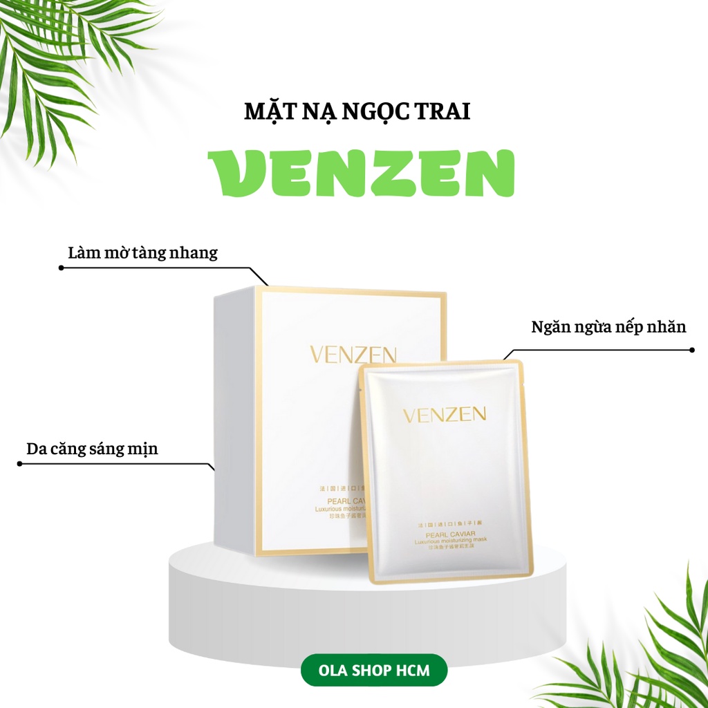 Mặt Nạ Dưỡng Trắng Da Ngọc Trai Pearl Caviar Mask Venzen