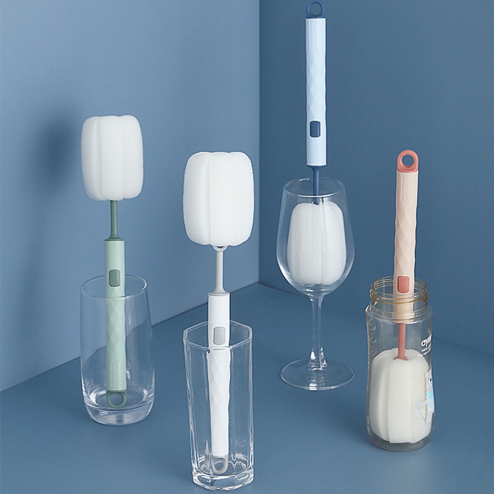 Cọ Vệ Sinh Bình Sữa Tay Cầm Dài Bằng Bọt Biển Tiện Dụng