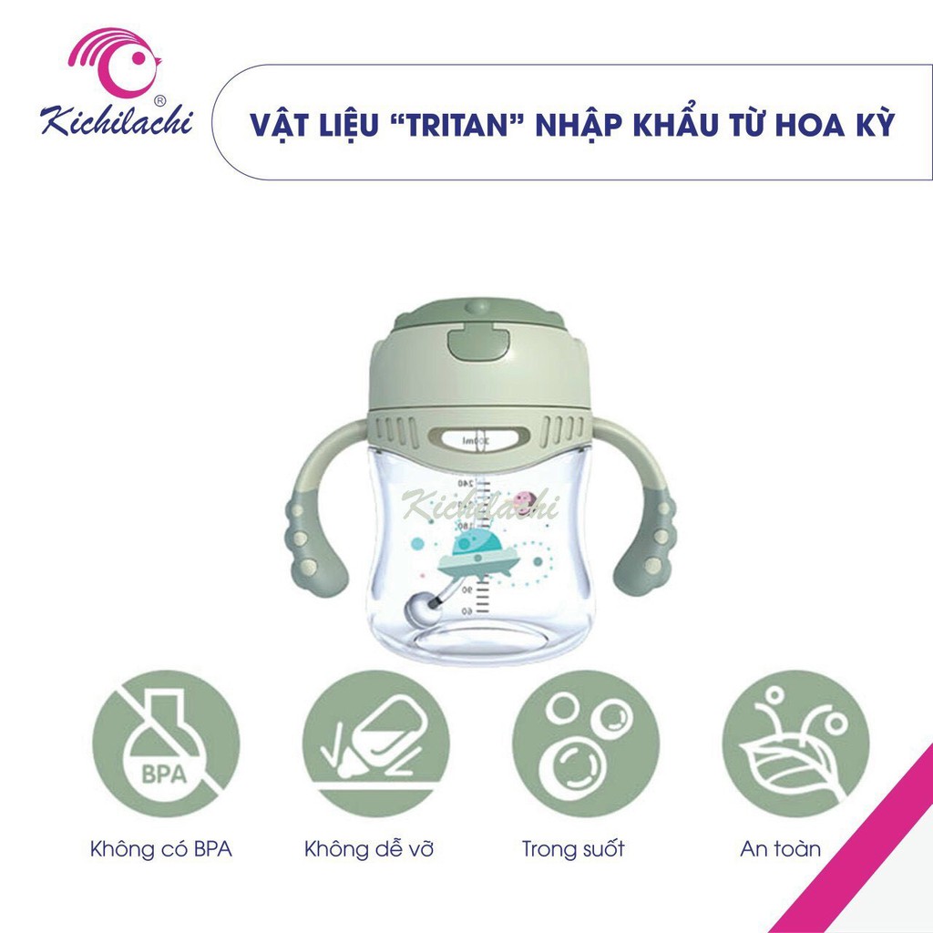 Bình Tập Uống Cao Cấp nhựa Trittan KICHI 300ml