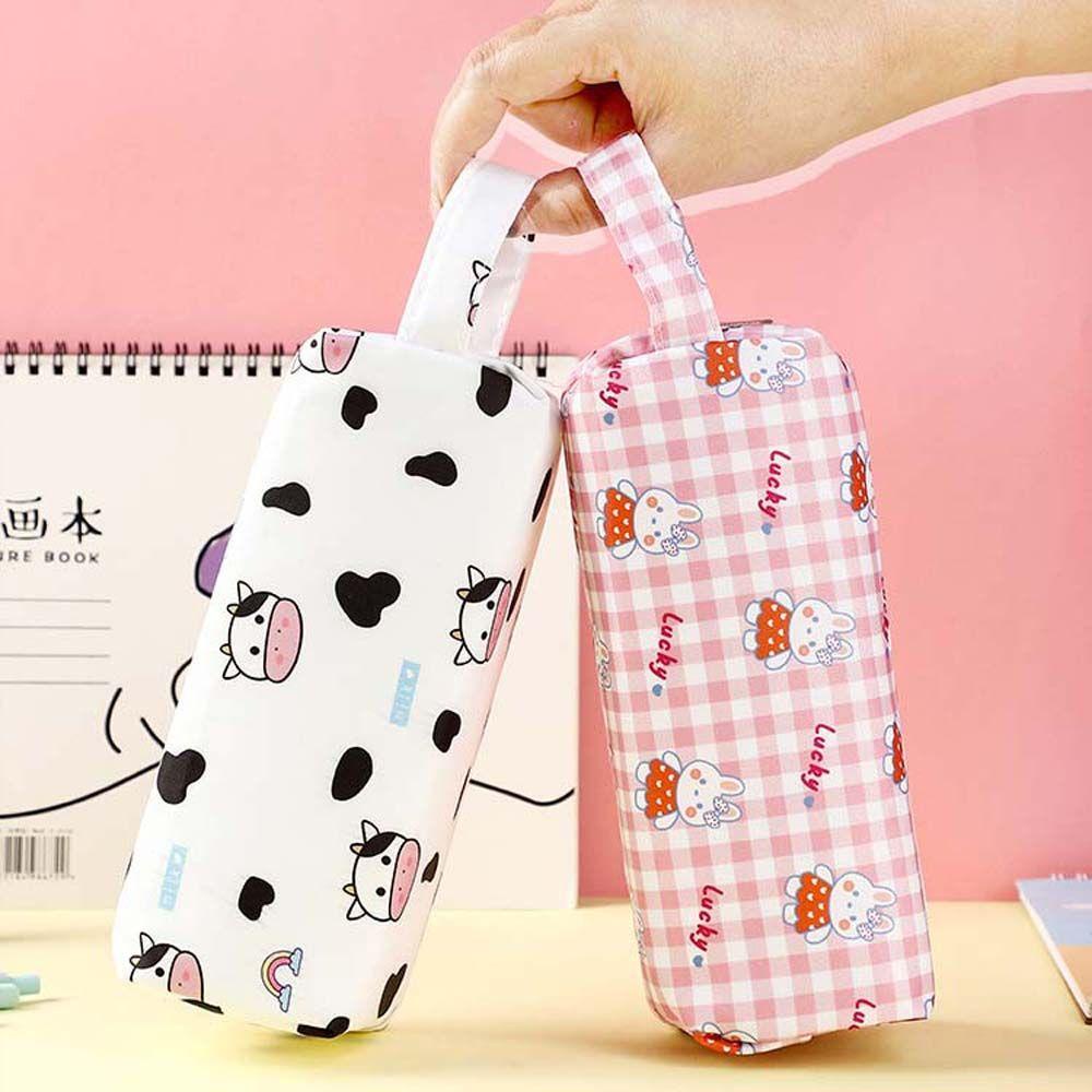 Túi Đựng Bút Bằng Vải Canvas Thiết Kế Ngọt Ngào Dành Cho Học Sinh Ốp