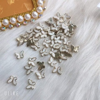 charm bướm nail trang trí móng đen ,trắng