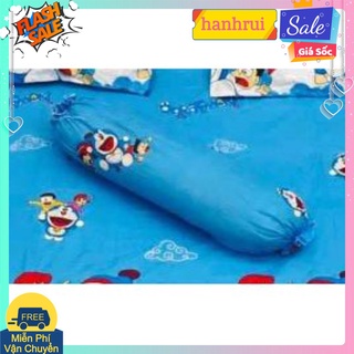 [Hanhrui]Vỏ gối ôm cotton poly 30x100cm mẫu doremon nobita