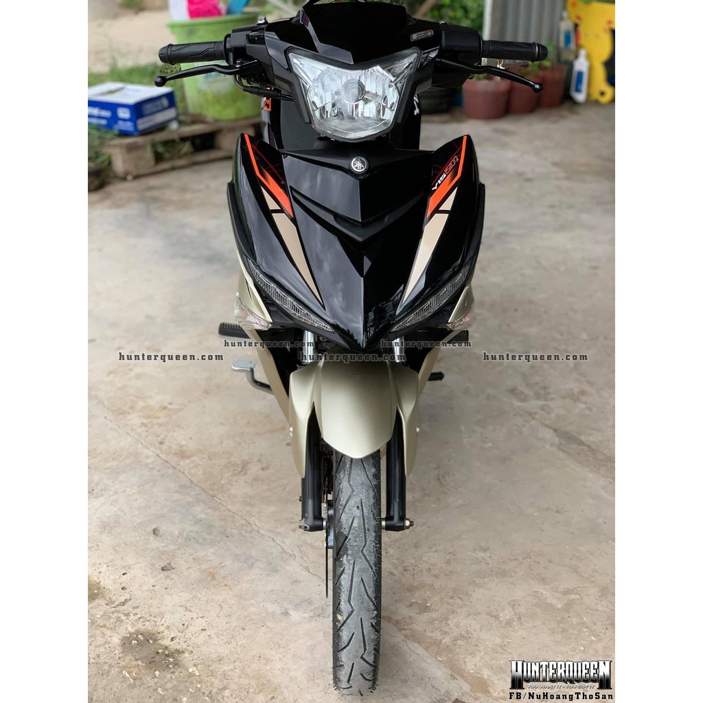 Tem rời Y15ZR 150 đen - đồng - cam. Decal cao cấp không bay màu bong tróc