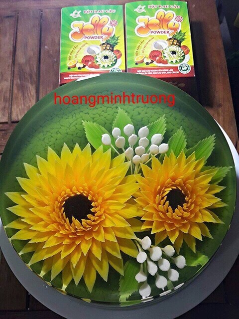 1 hộp rau câu Dẻo Hoàng yến Rovin 12 gói Jelly Powder