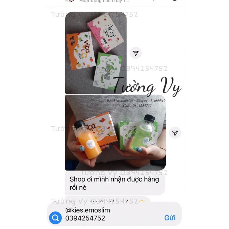 EMO VITA C SLIM 🍊- Nước Uống Giảm Cân Emoslim Vị Cam [ Tặng Bình Detox 100ml hoặc Quà Ngẫu Nhiên ]