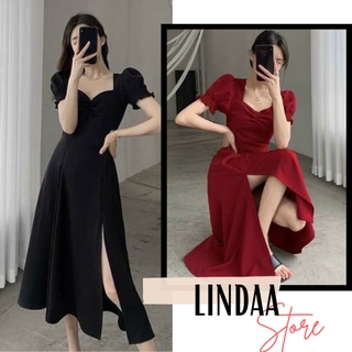 Đầm dự tiệc midi xẻ tà kerenza dress