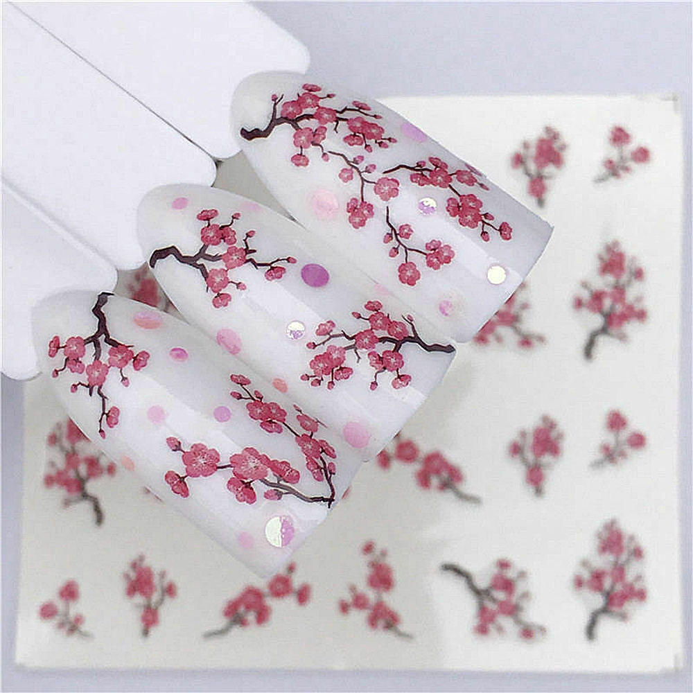 1 Miếng Dán Hình Hoa 3d Trang Trí Móng Tay