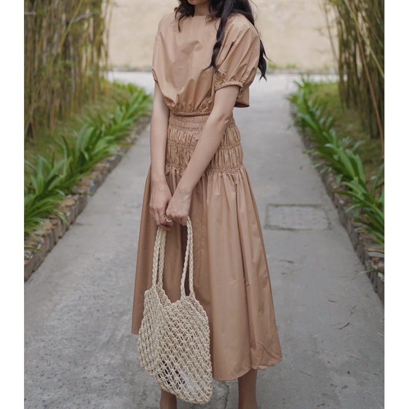 set áo váy bo chun 5272