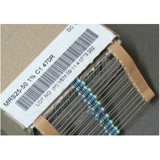 Điện trở vạch màu 470R 1% chân đồng (12 con)