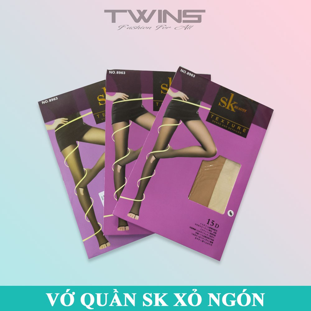 Vớ luôn quần xỏ ngón 2 màu da, đen SK 15D