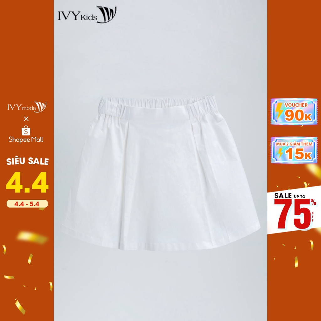 [NHẬP WABRTL5 GIẢM 10% TỐI ĐA 50K ĐH 250K ]Quần sooc Khaki giả váy bé gái IVY moda MS 20G1376