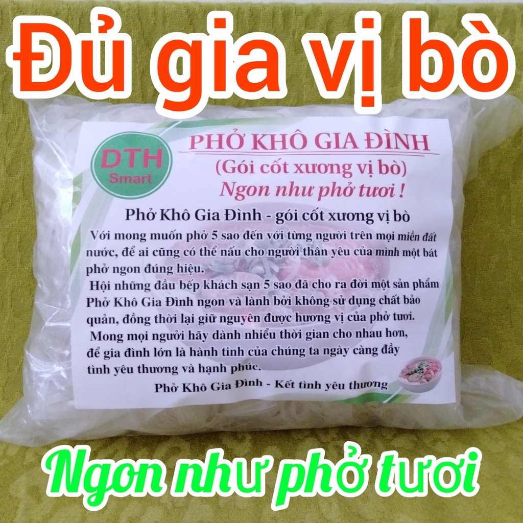 Phở Khô Gia Đình( đủ gia vị bò) 500g ngon như phở tươi