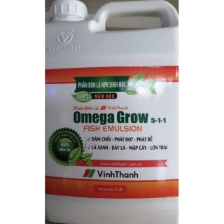 Phân cá sinh học nhập khẩu từ Mỹ Omega grow . Can 5 lít