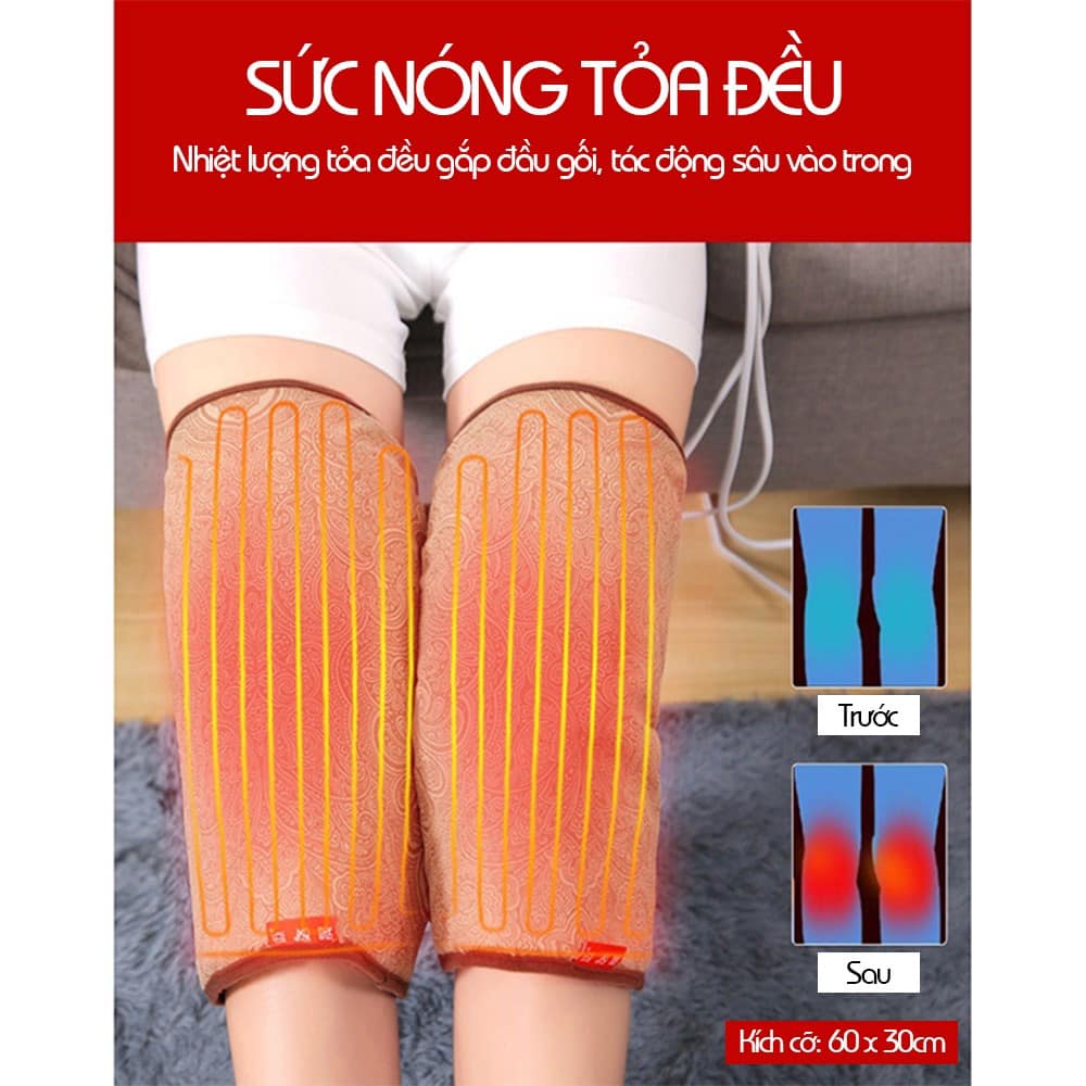 Đai Chườm Đầu Gối, Đai Chườm Ngải Cứu, Đai Chườm Nóng Đầu Gối Đa Năng, Lõi Ngãi Cứu