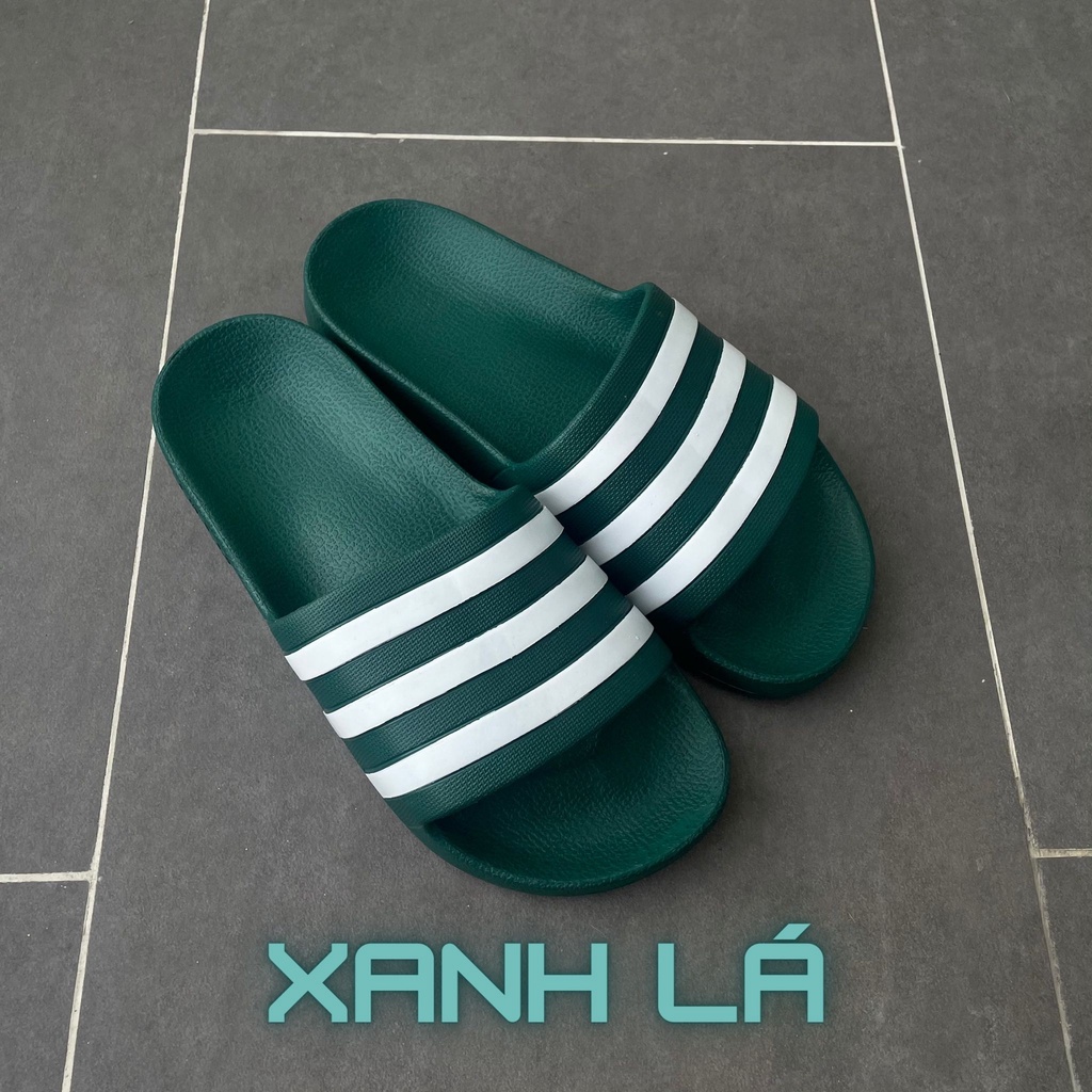 Dép chính hãng Adilette Aqua xanh lá, xanh rêu, đúc nguyên khối quai ngang không thấm nước