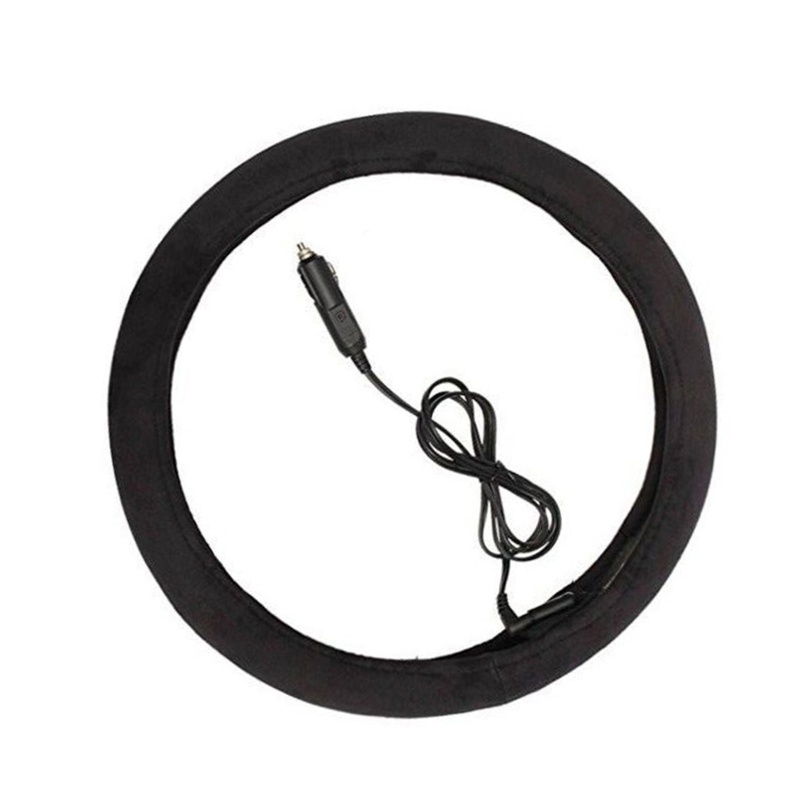 Vỏ Bọc Vô Lăng Xe Hơi Bằng Da Lộn 38cm Cho DC 12V Redefine Sty