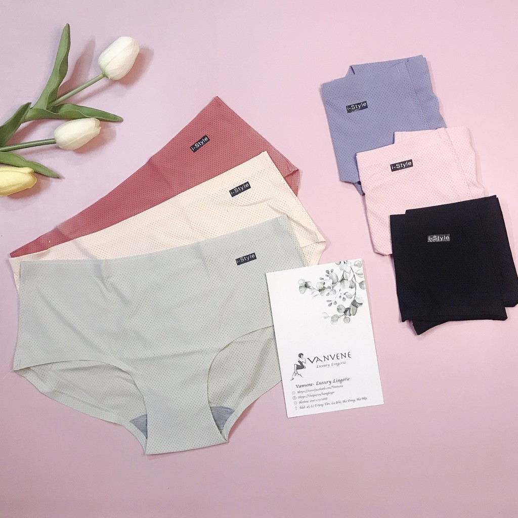 Quần Lót Nữ Su Đúc Thông Hơi Istyle Vanvene Ghép Bộ Áo Ngực Tản Nhiệt Thoáng Mát Co Giãn Free Size Q929 | BigBuy360 - bigbuy360.vn