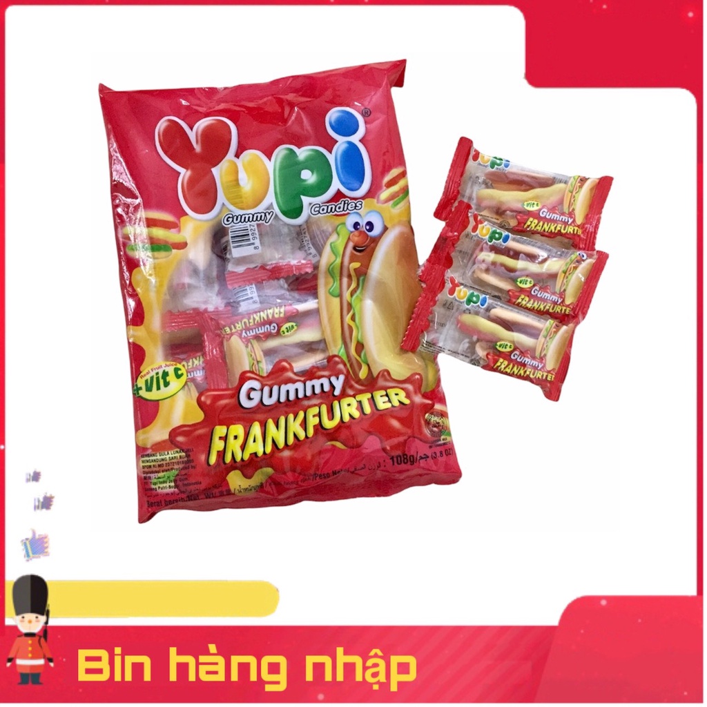 Kẹo Dẻo Yupi Hamburger Túi 12 Viên