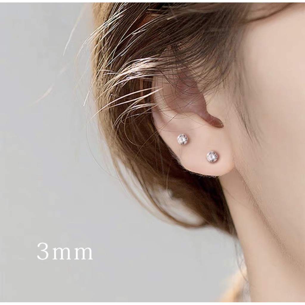 Bông Tai Đính Đá Phong Cách Hàn Quốc Thời Trang Cho Nữ